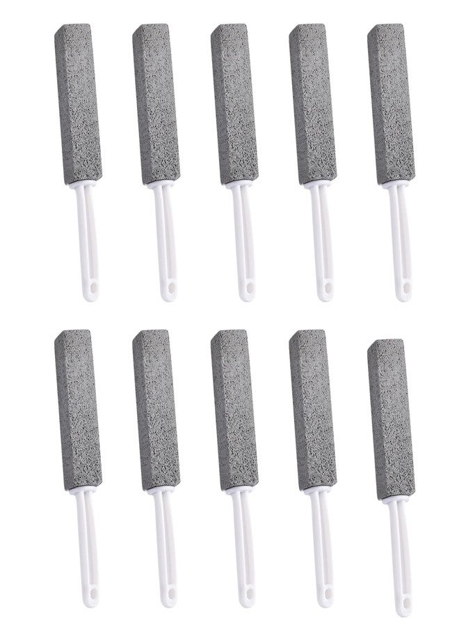 Suny Smiling 10 Pcs Pumice Stone Toilet Bowl Cleaner with Handle,High-Density Natural Pumice,Scratch-Free,Effectively Removes Hard Water Rings,Rust,Calcium for Bathtubs,Sinks,Pools, Grills,Ceramic Surfaces - Image 1